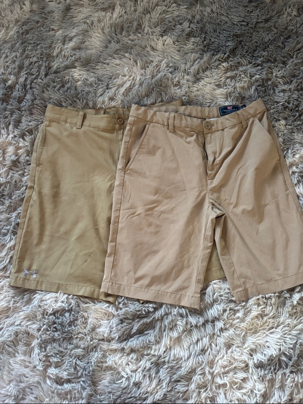 Under Armour & vineyard vines bundle Khaki Flat Front Shorts - Tan Pair